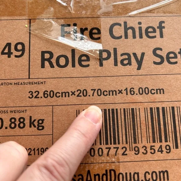 Melissa And Doug Fire Chief Role play Costume Set Ages 3 To 6 NIOB - Picture 9 of 9